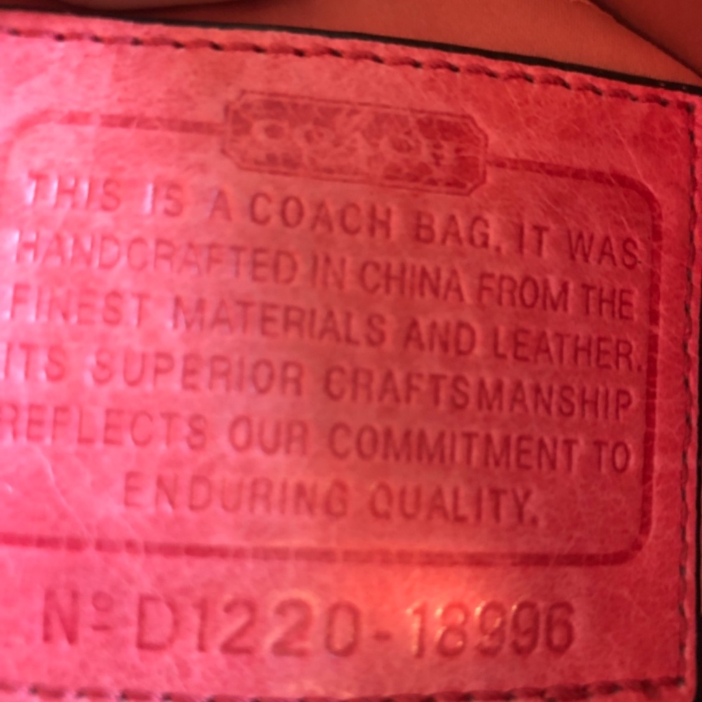 Coach Pink Poppy Hippie Distressed Leather Shoulder Bag - Picture 10 of 12